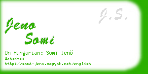 jeno somi business card